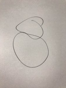 The original scribble has been turned upside down